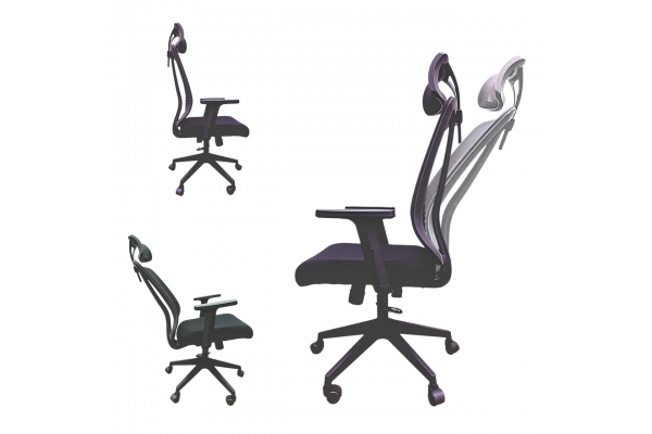 Fotel biurowy K25 WORKREST  CZARNY